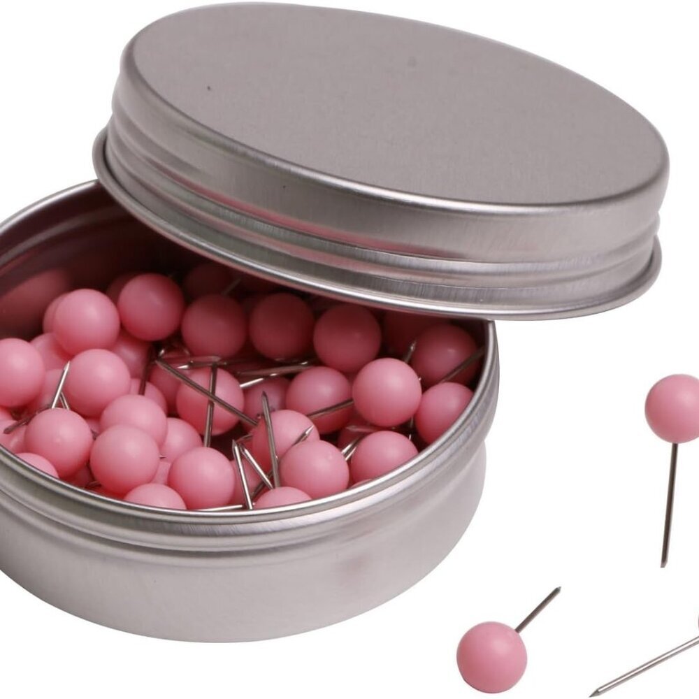 100PCS 1/4 Inch Small Round Head Map Tacks Pins for Home Office Bulletin Cork Bo